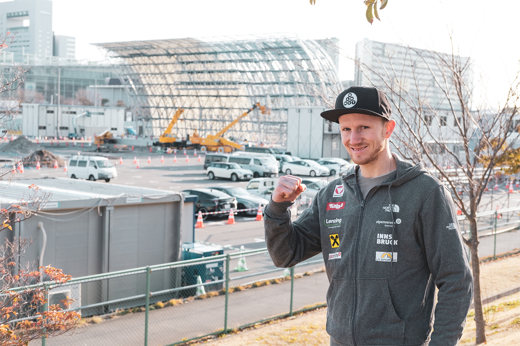 Jakob am olympischen Gelände